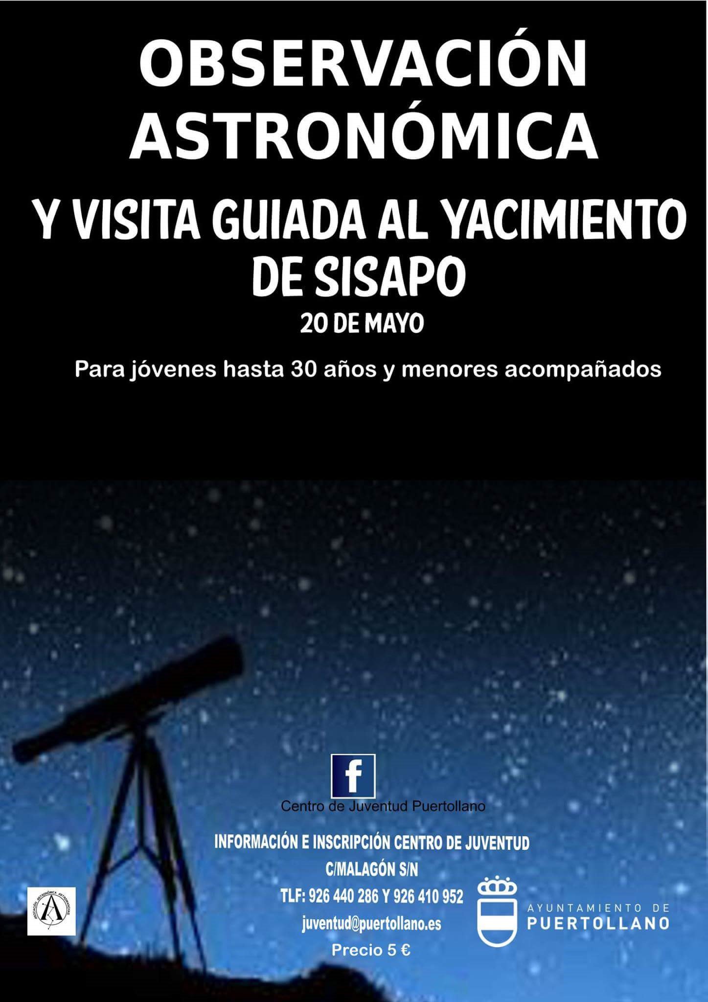 Accesible doloroso afeitado Observación Astronómica y visita al yacimiento de Sisapo. - Ayuntamiento de  Puertollano