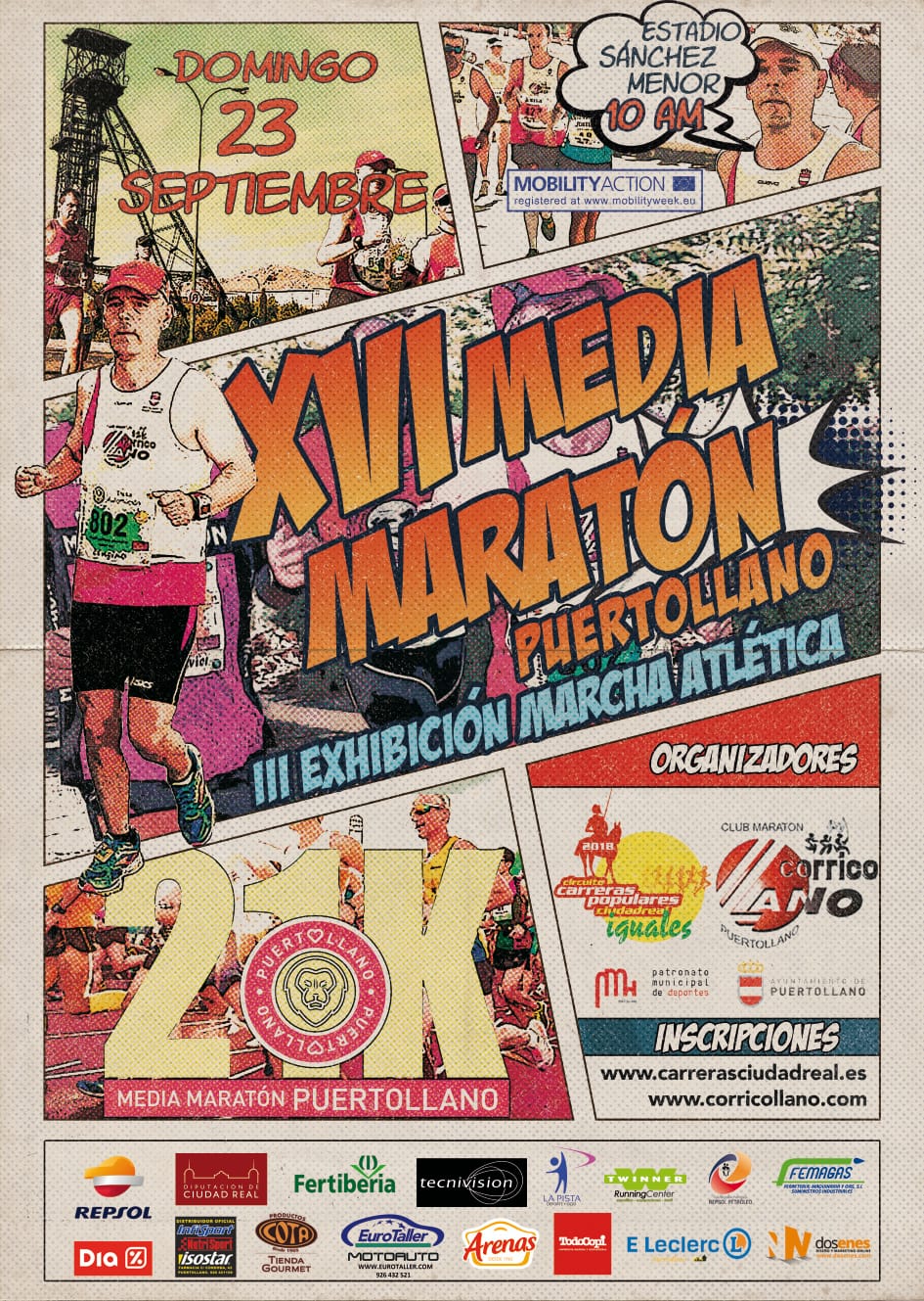 Cartel XVI Media Maratón Ciudad de Puertollano