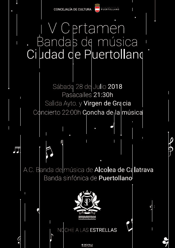 Cartel V Encuentro Bandas "Angel Parla" Ciudad de Puertollano